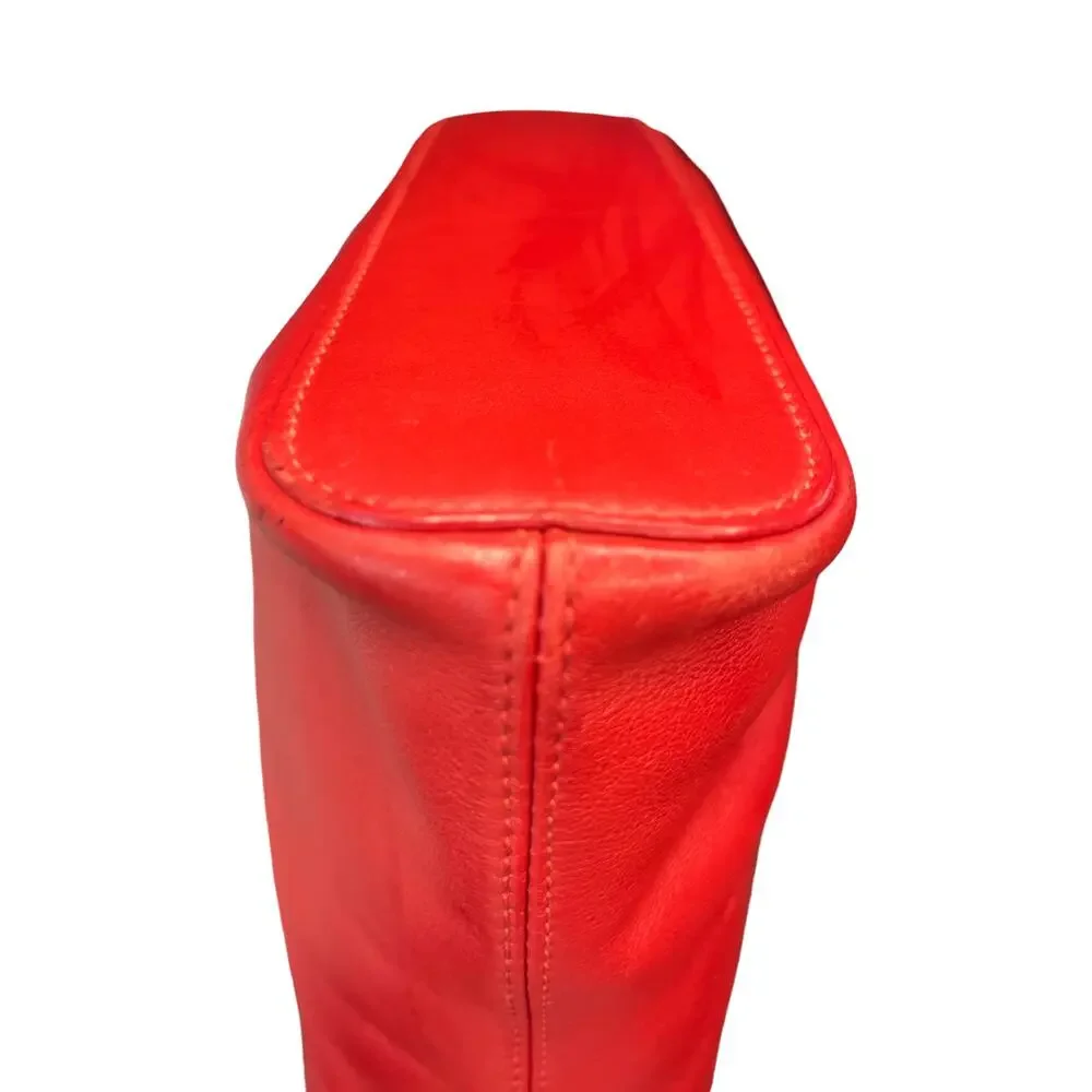 Loewe Red Leather Hobo Shoulder Bag Madrid Minimalist Slouch Handbag